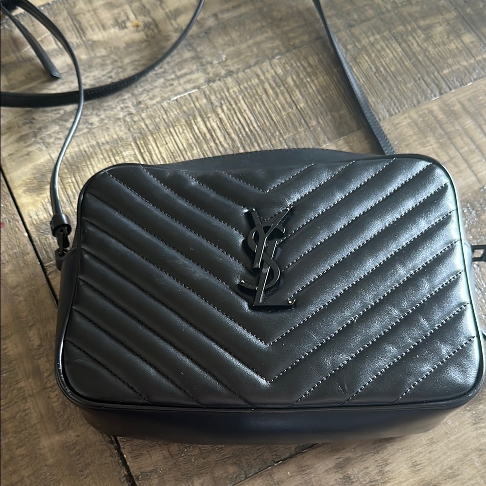 Yves Saint Laurent Black Quilted Leather Crossbody Bag